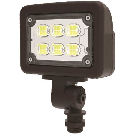 Halco 12W 120-277V Knuckle Line Voltage Bronze Outdoor Integrated LED Small Landscape Flood Light FLFS12/3CCTU/KN 10339